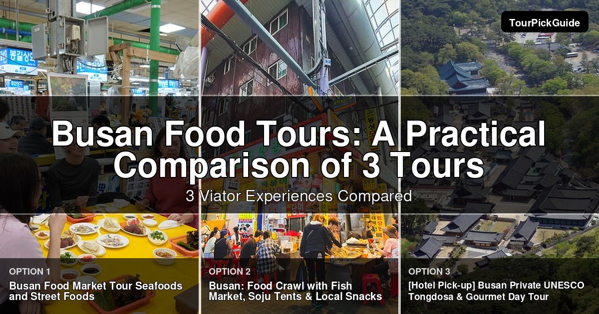 Busan food tours – three Viator experiences compared