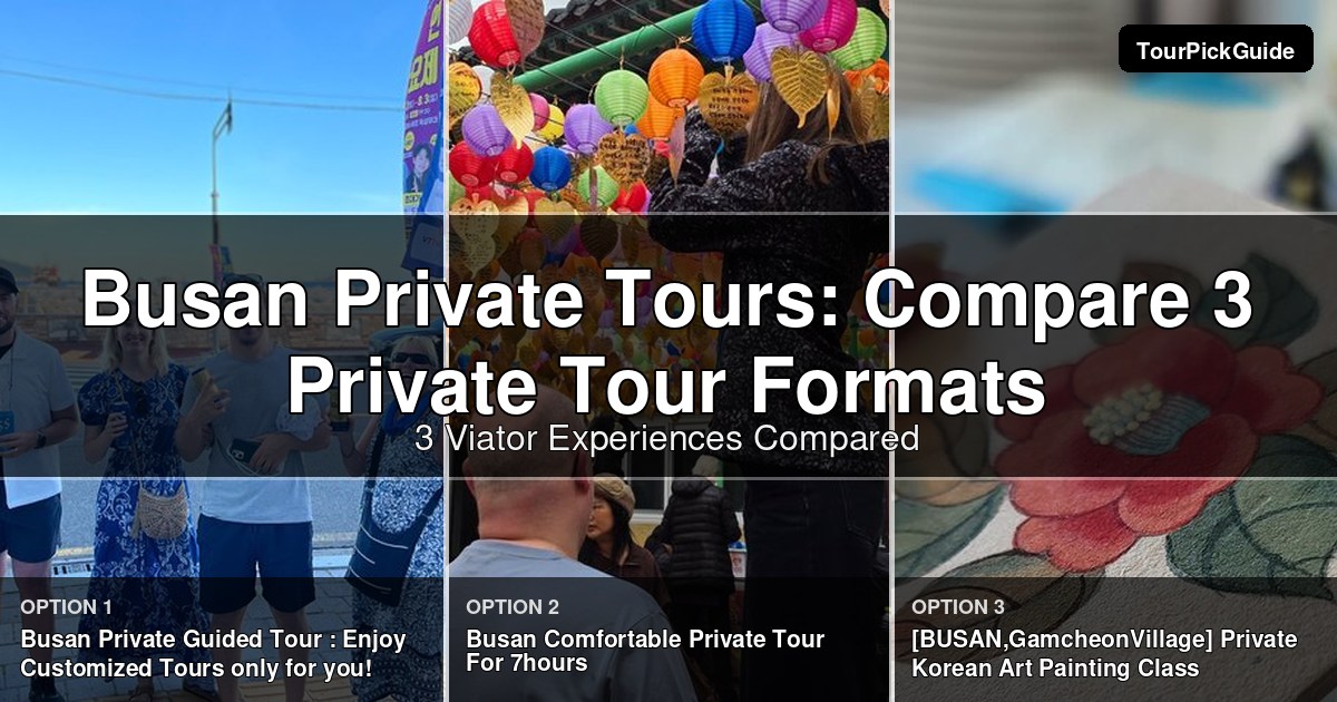 Busan private tours – three Viator experiences compared