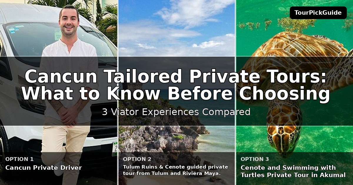 Cancun tailored private tours – three Viator experiences compared
