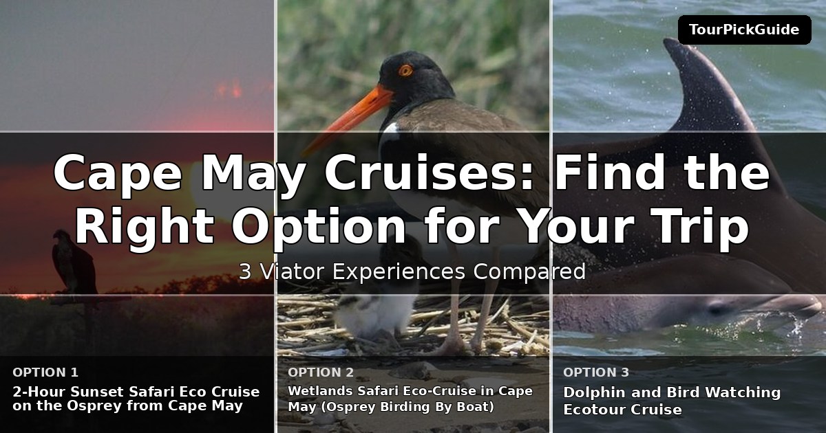 Cape May cruises – three Viator experiences compared