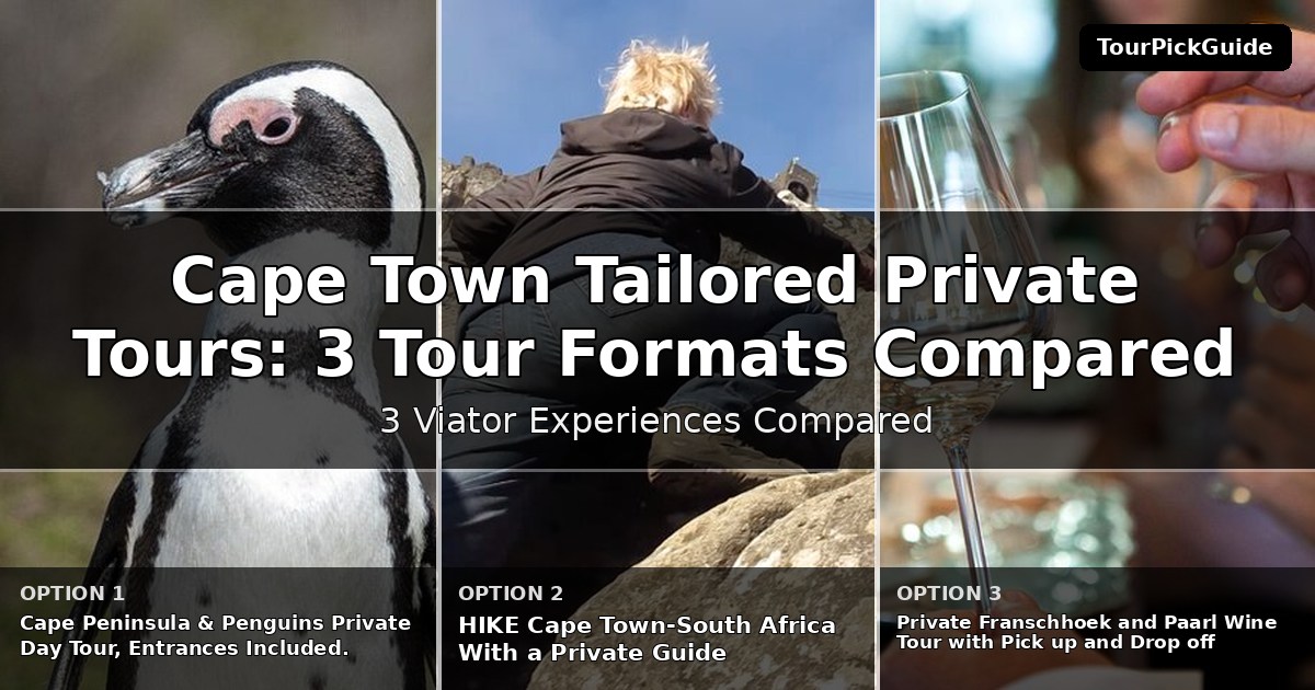 Cape Town tailored private tours – three Viator experiences compared