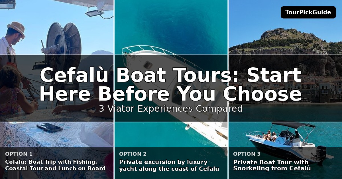 Cefalù boat tours – three Viator experiences compared