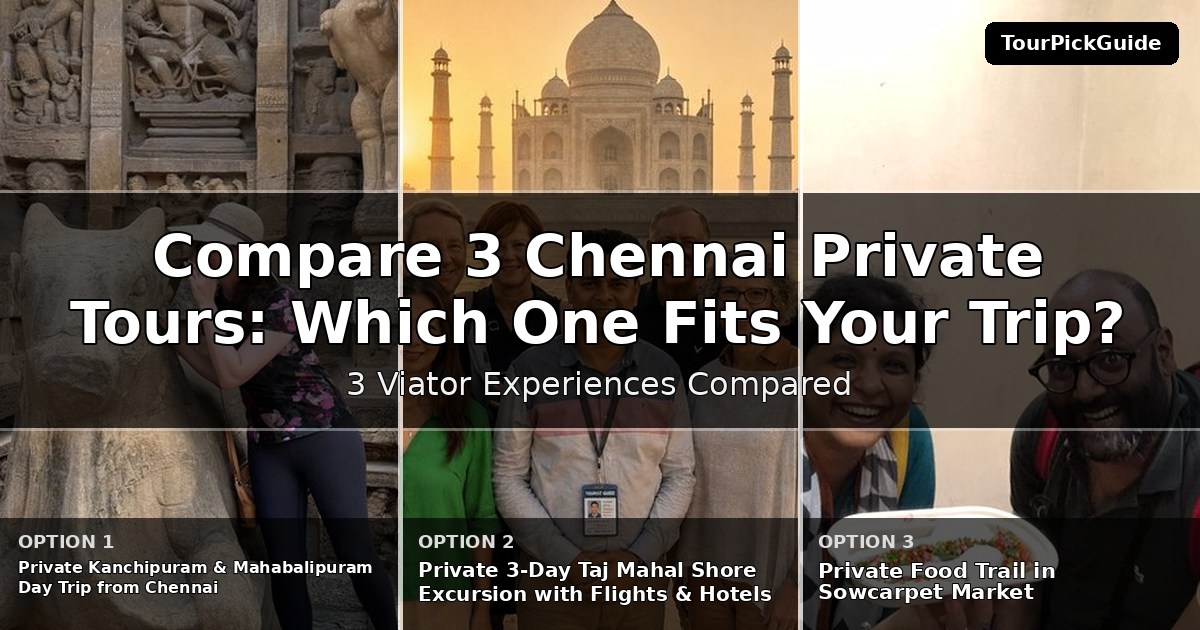 Chennai private tours – three Viator experiences compared
