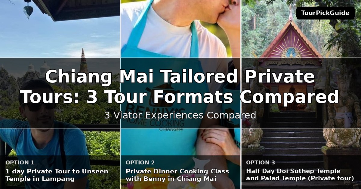 Chiang Mai tailored private tours – three Viator experiences compared