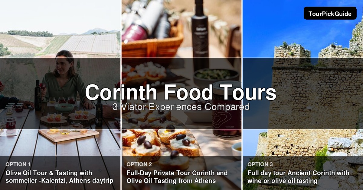 Corinth food tours – three Viator experiences compared