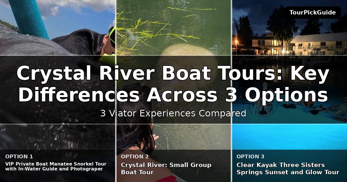 Crystal River boat tours – three Viator experiences compared