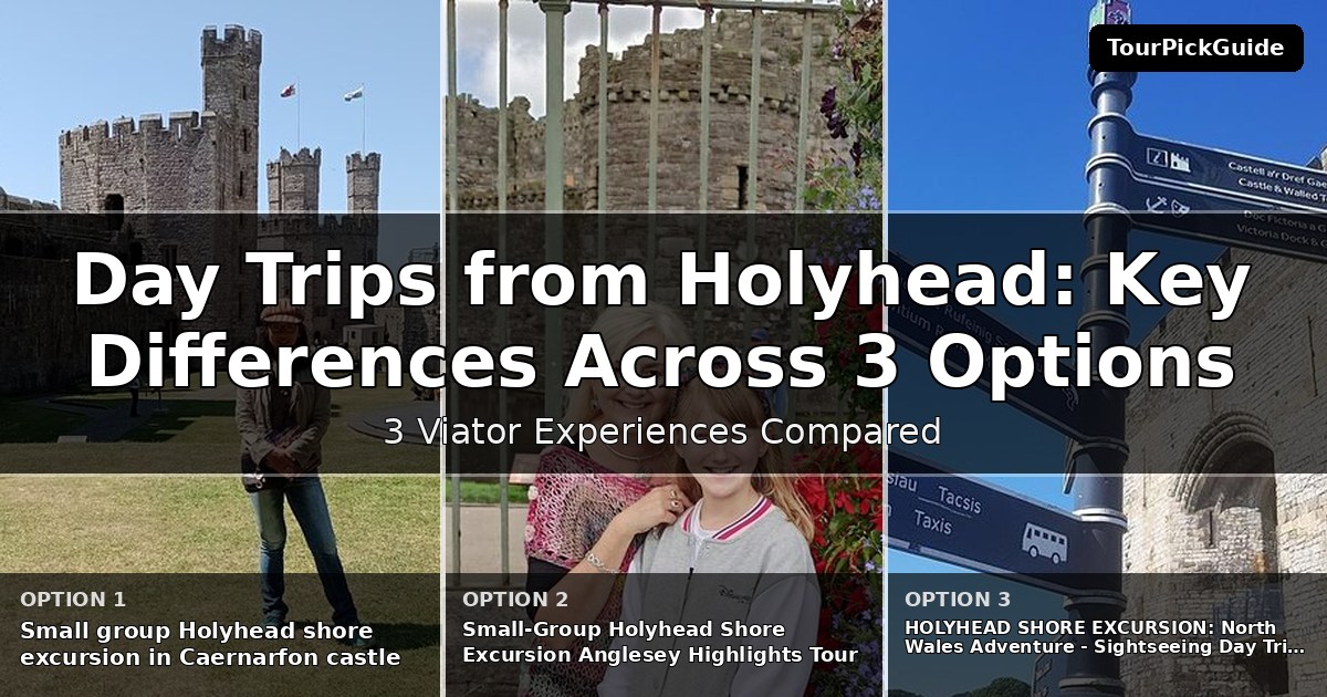 day trips from Holyhead – three Viator experiences compared