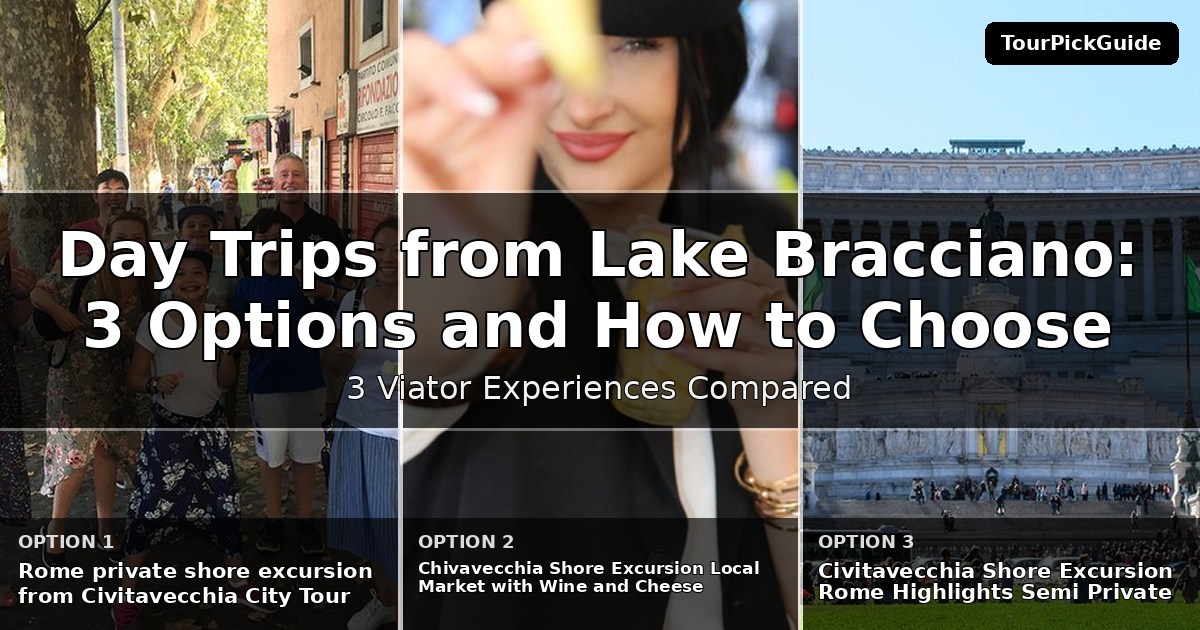 day trips from Lake Bracciano – three Viator experiences compared