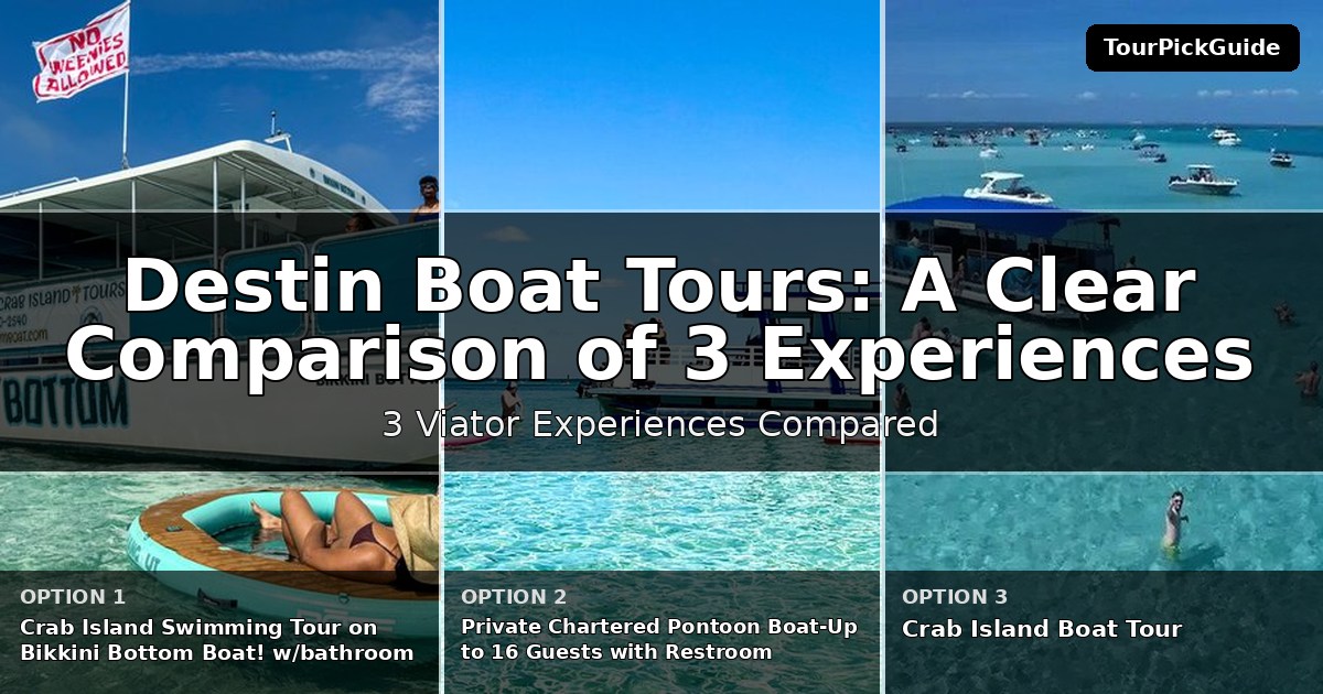 Destin boat tours – three Viator experiences compared