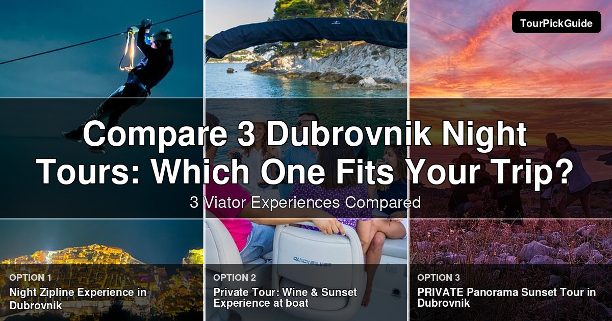 Dubrovnik night tours – three Viator experiences compared