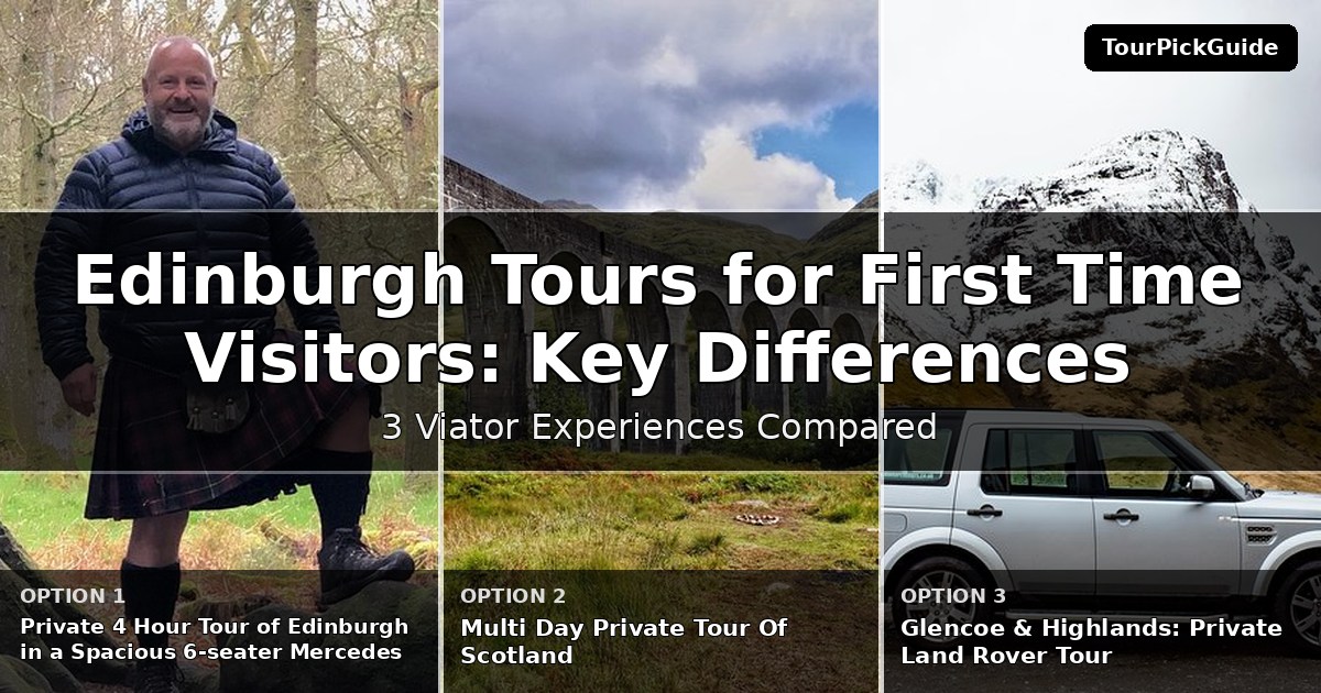 Edinburgh tours for first time visitors – three Viator experiences compared
