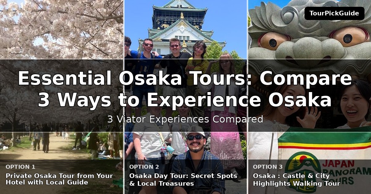 essential Osaka tours – three Viator experiences compared