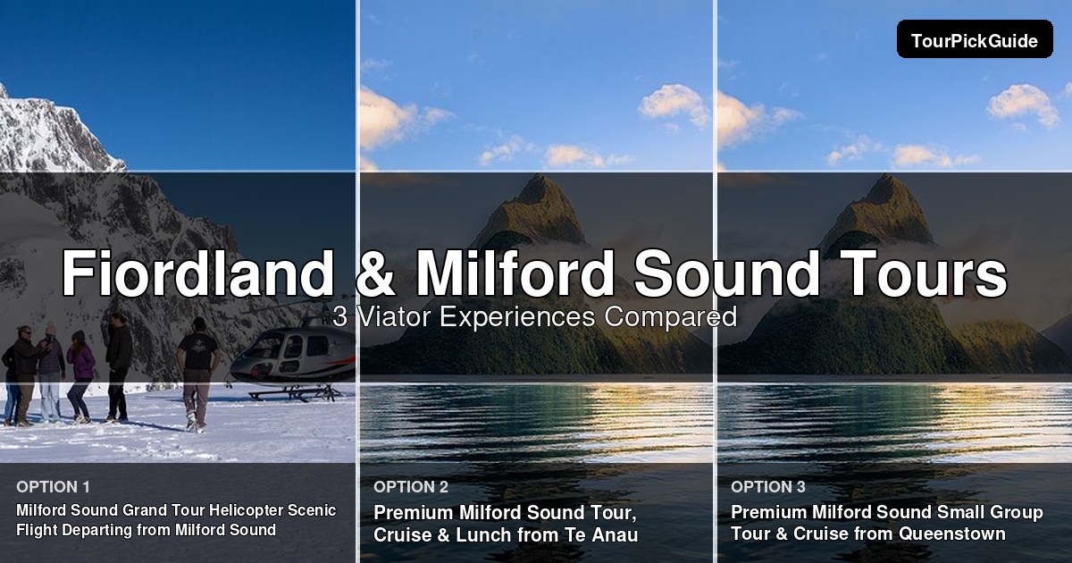 Fiordland & Milford Sound tours – three Viator experiences compared