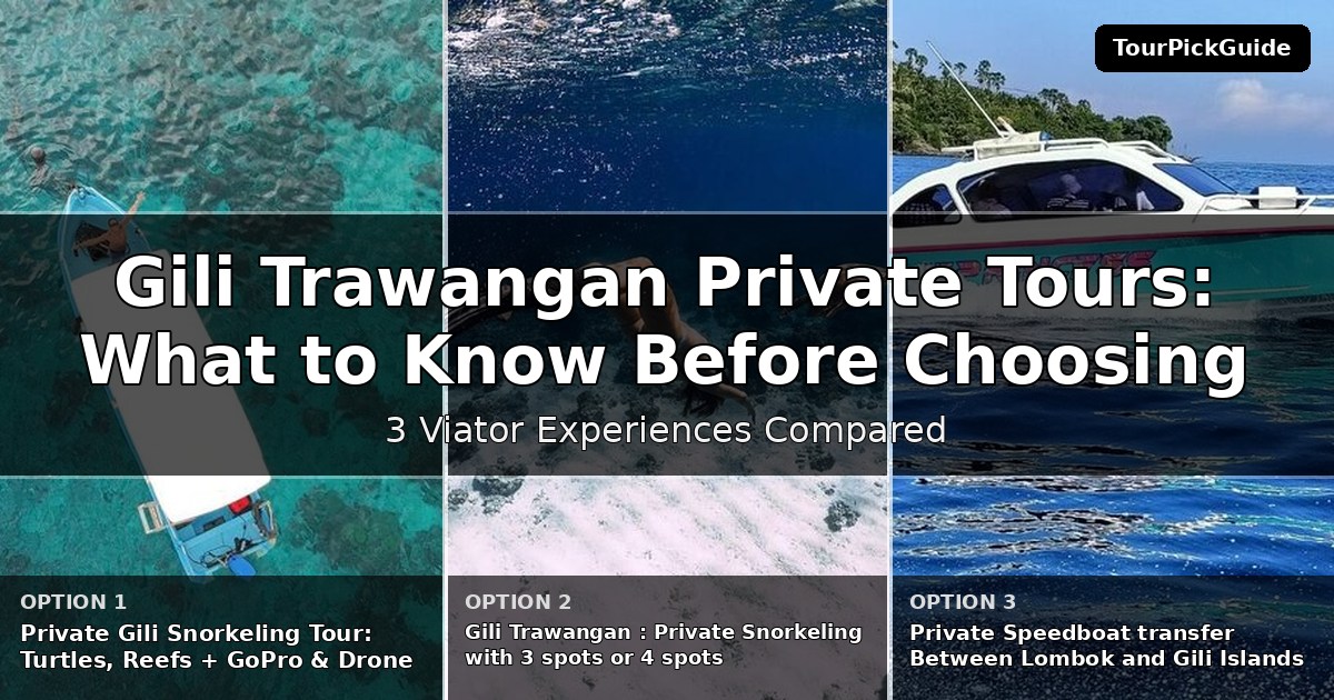 Gili Trawangan private tours – three Viator experiences compared