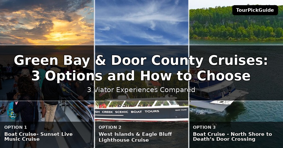 Green Bay & Door County cruises – three Viator experiences compared
