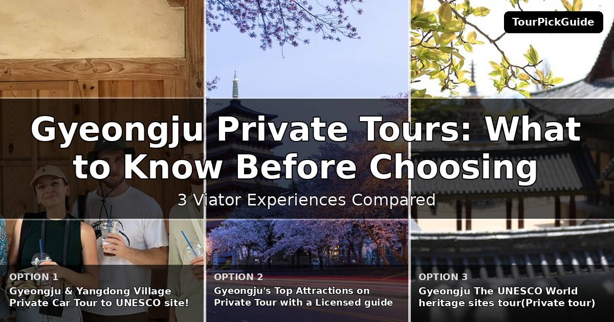 Gyeongju private tours – three Viator experiences compared
