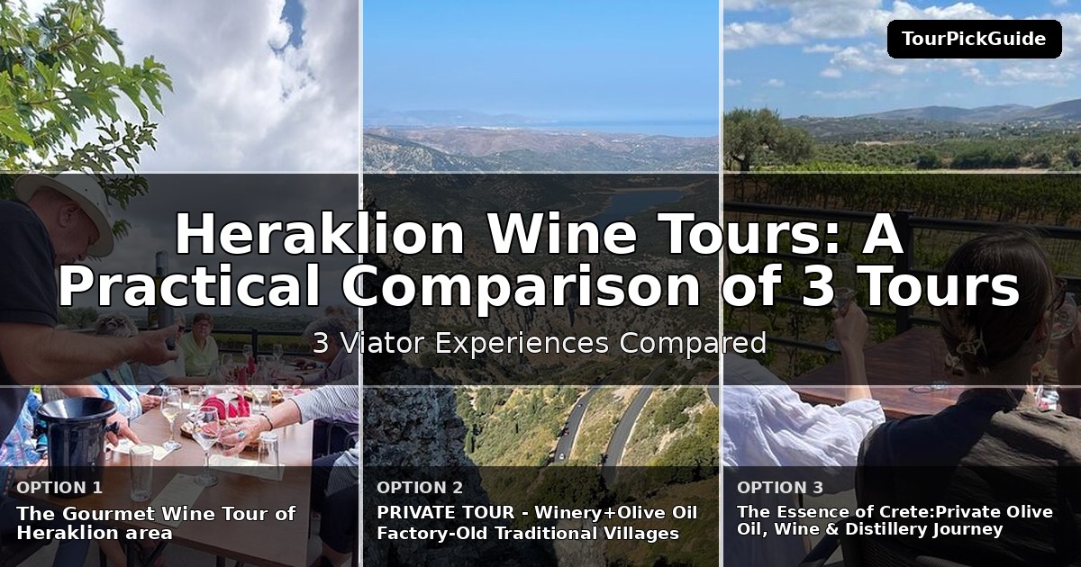 Heraklion wine tours – three Viator experiences compared