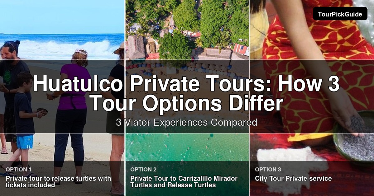 Huatulco private tours – three Viator experiences compared