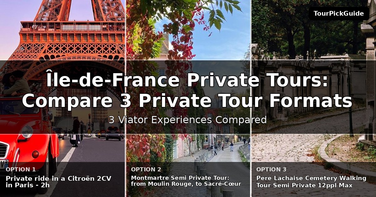 Île-de-France private tours – three Viator experiences compared