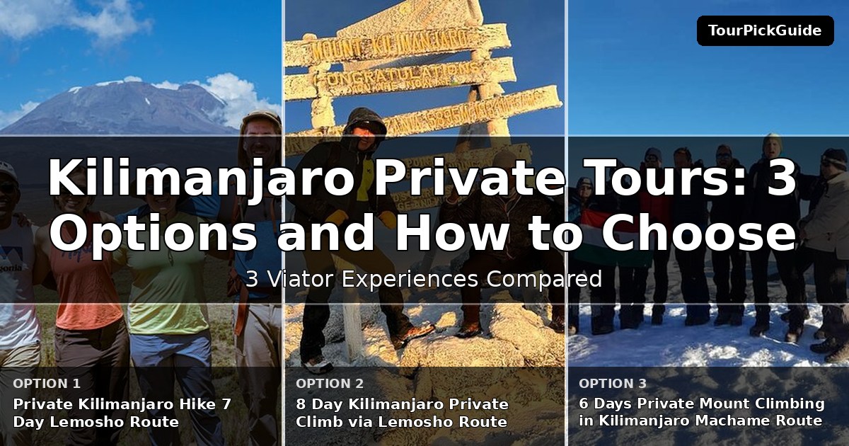 Kilimanjaro private tours – three Viator experiences compared