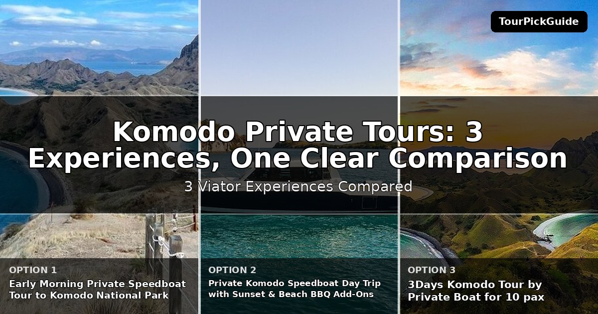 Komodo private tours – three Viator experiences compared