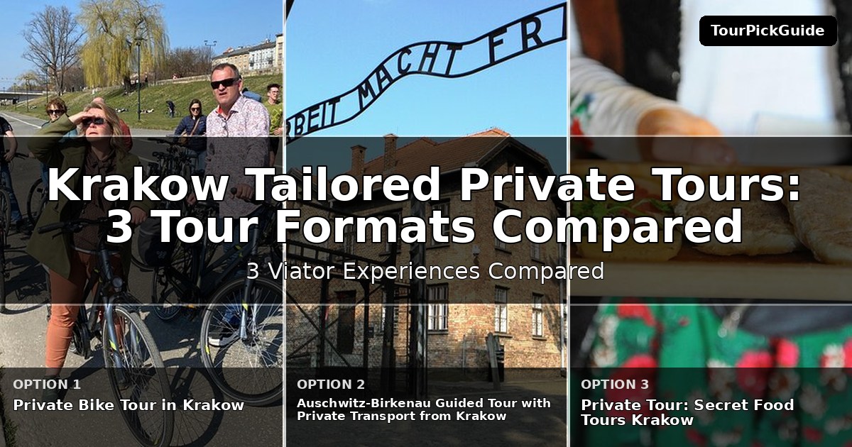 Krakow tailored private tours – three Viator experiences compared