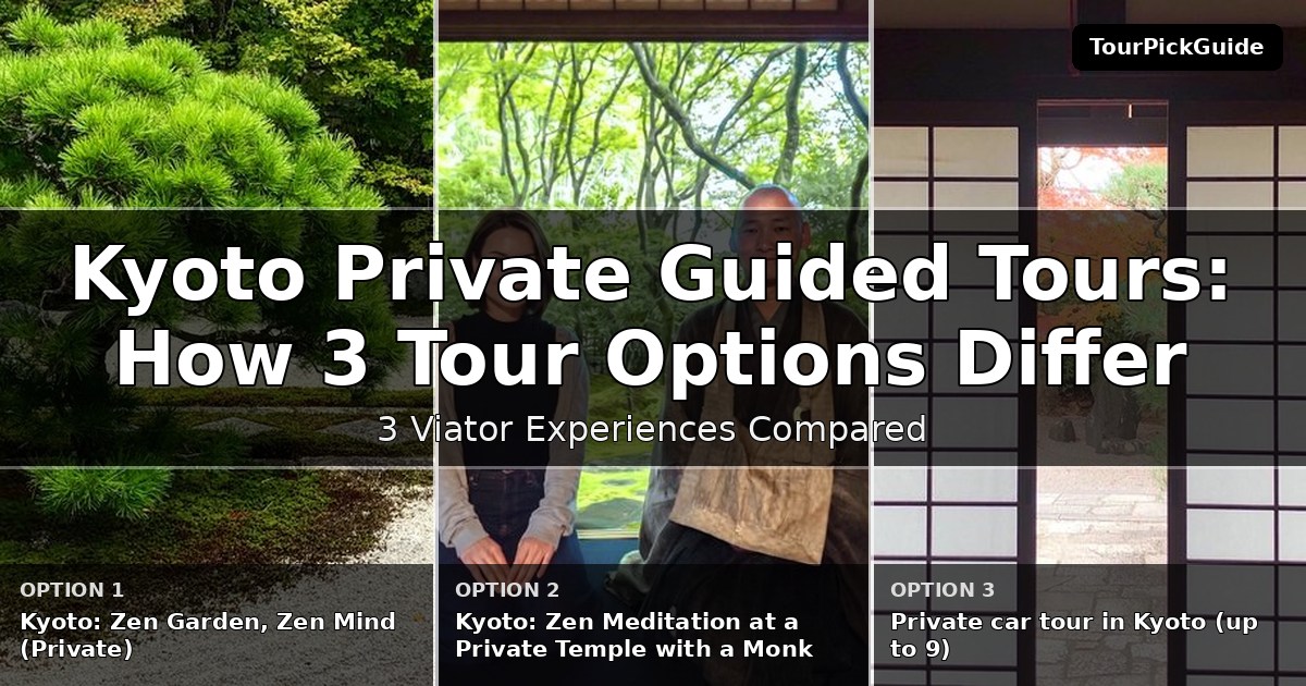 Kyoto private guided tours – three Viator experiences compared