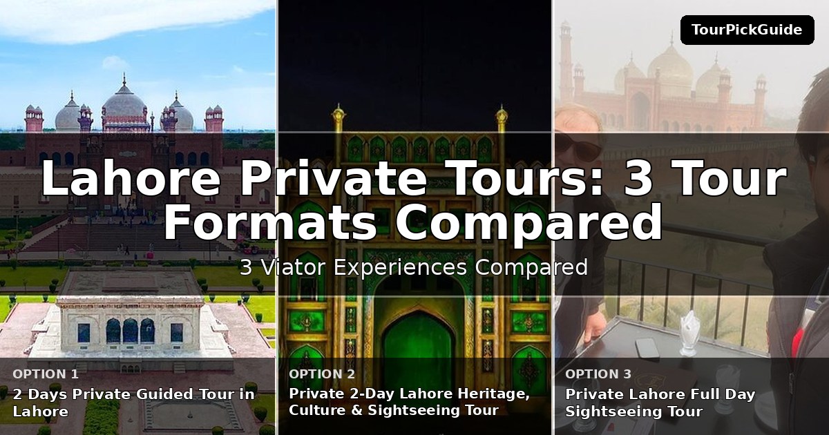 Lahore private tours – three Viator experiences compared