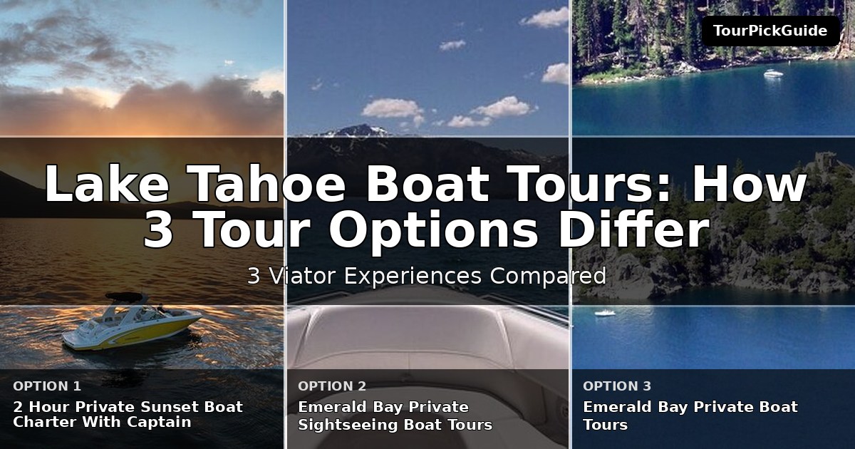 Lake Tahoe boat tours – three Viator experiences compared