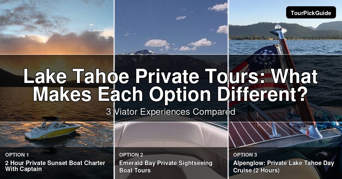 Lake Tahoe private tours – three Viator experiences compared