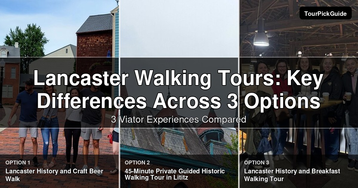 Lancaster walking tours – three Viator experiences compared
