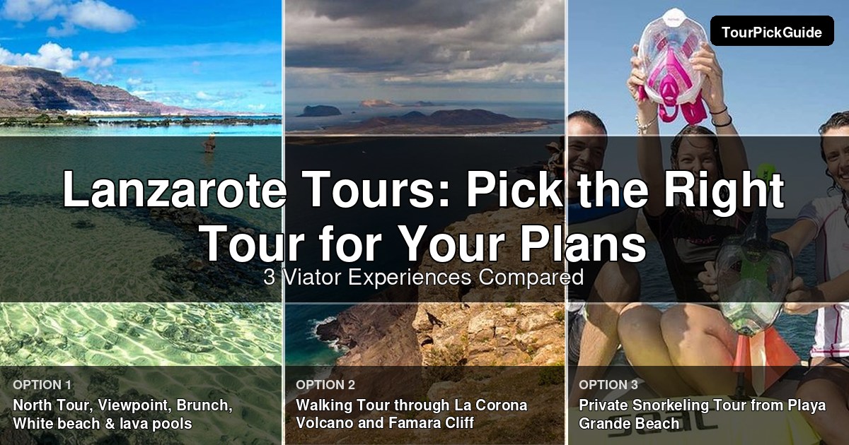 Lanzarote tours – three Viator experiences compared