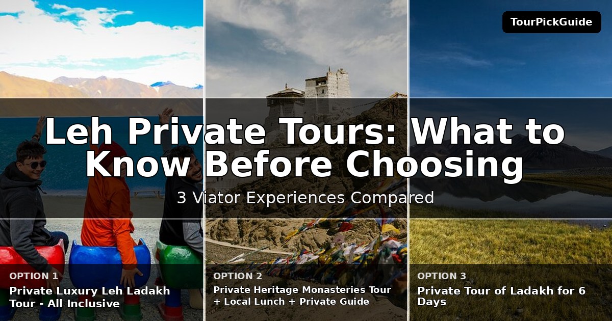 Leh private tours – three Viator experiences compared