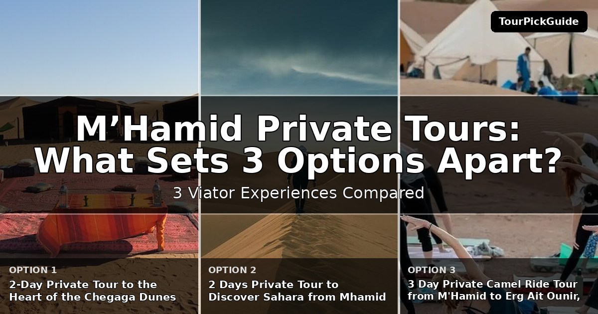 M'Hamid private tours – three Viator experiences compared