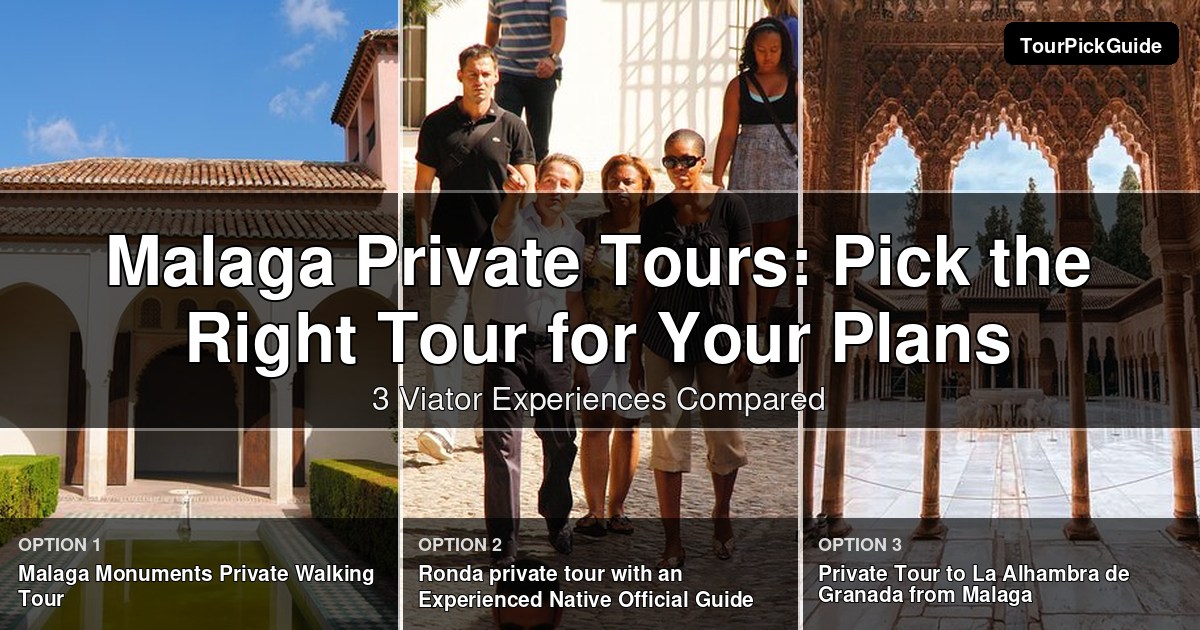Malaga private tours – three Viator experiences compared