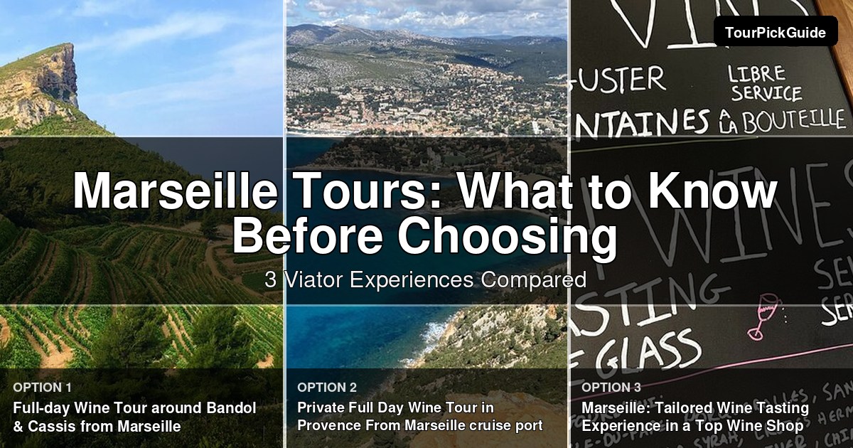 Marseille tours – three Viator experiences compared