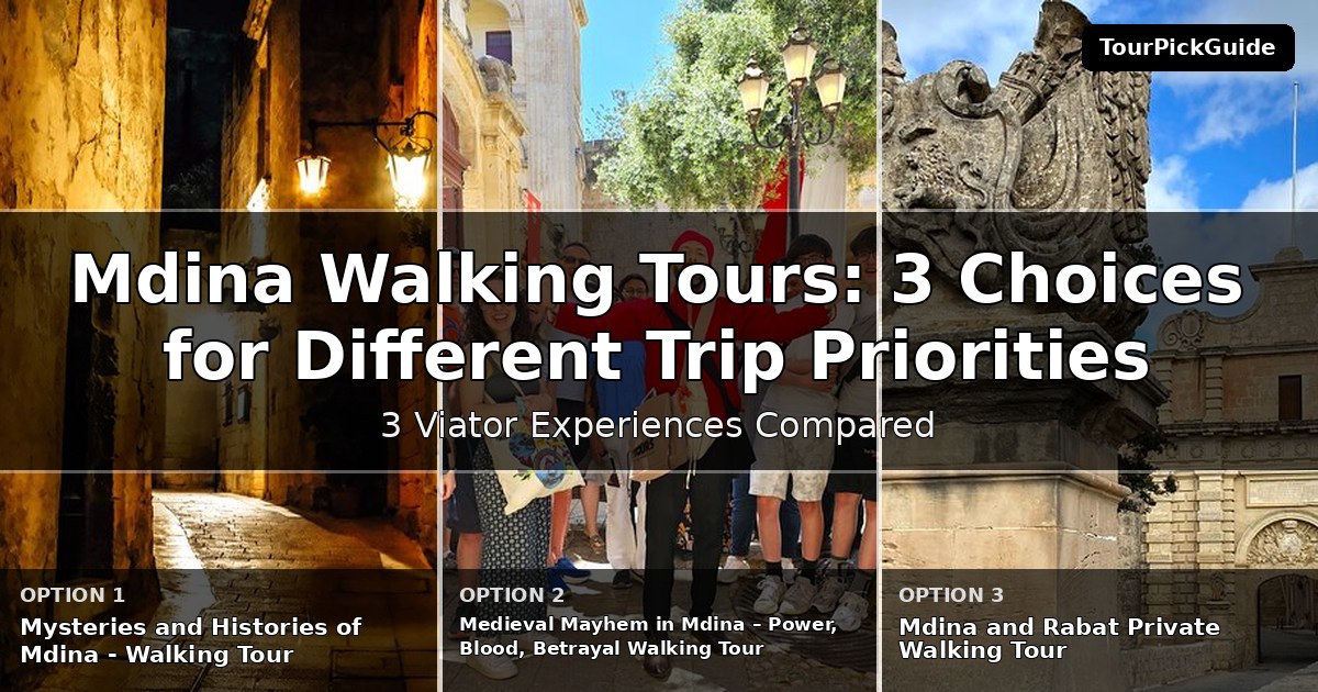 Mdina walking tours – three Viator experiences compared