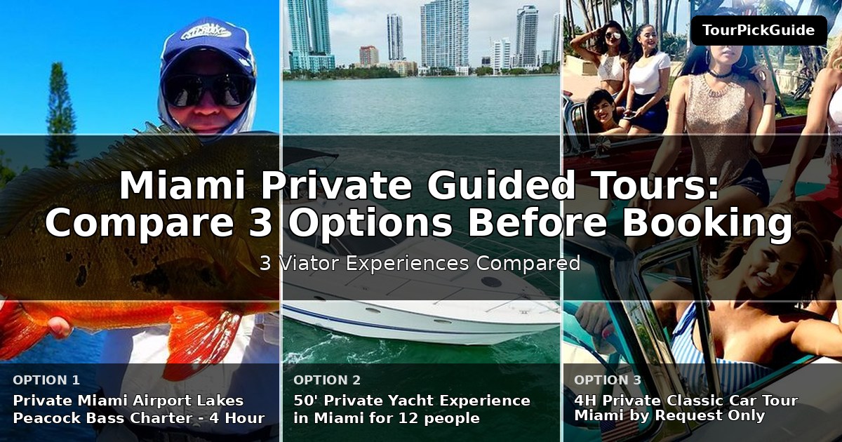 Miami private guided tours – three Viator experiences compared