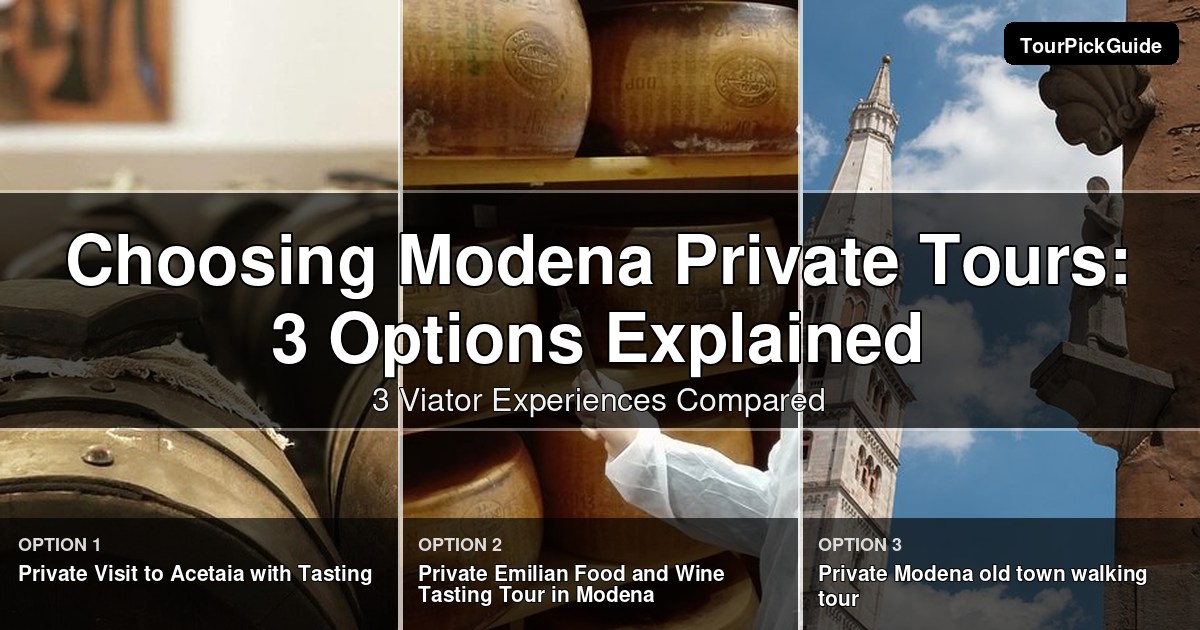 Modena private tours – three Viator experiences compared