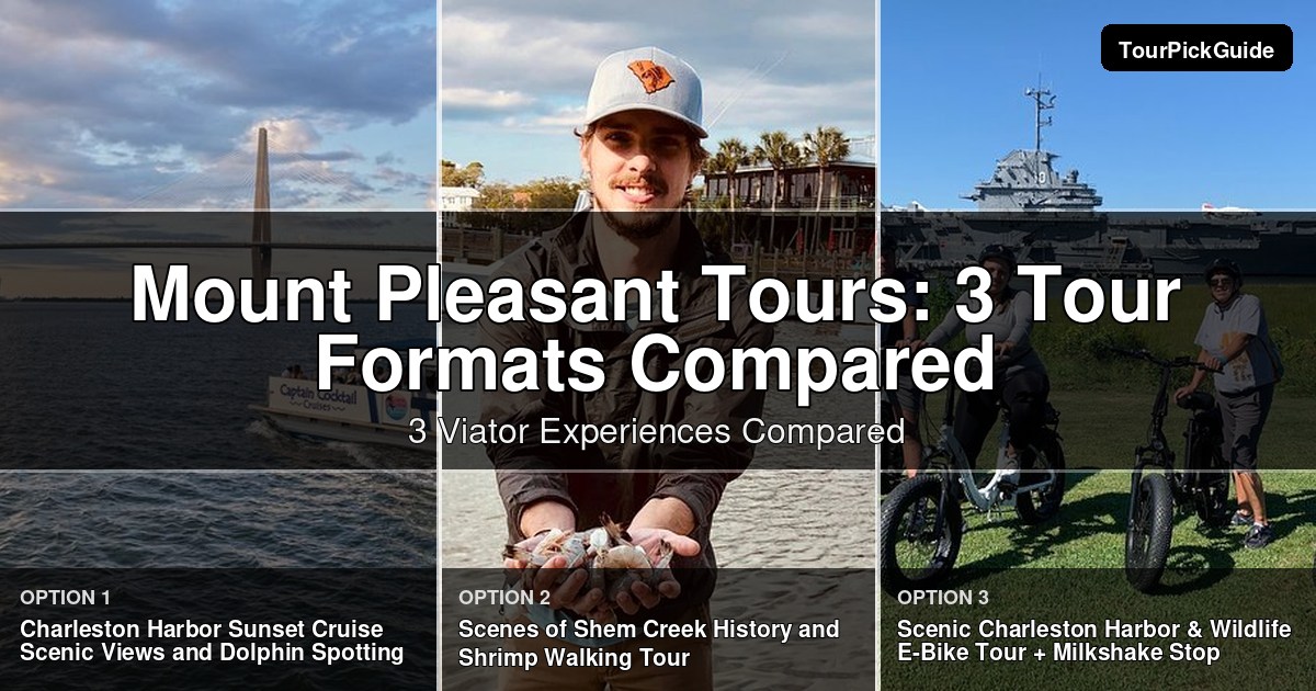 Mount Pleasant tours – three Viator experiences compared