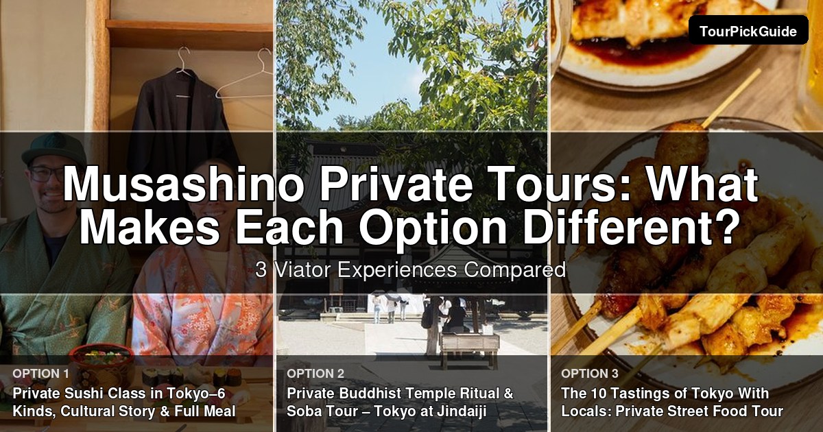 Musashino private tours – three Viator experiences compared