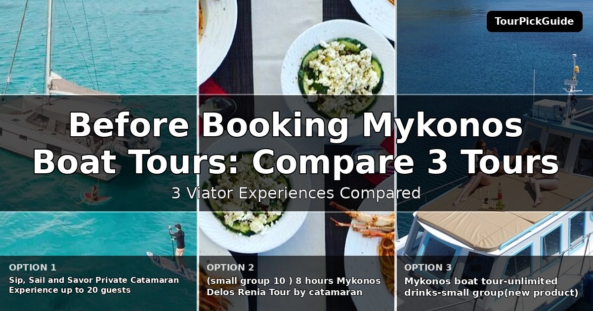 Mykonos boat tours – three Viator experiences compared