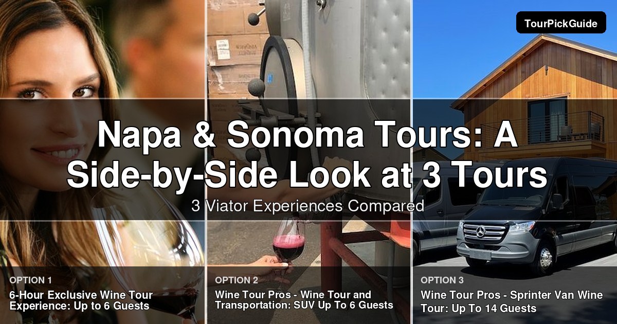 Napa & Sonoma tours – three Viator experiences compared