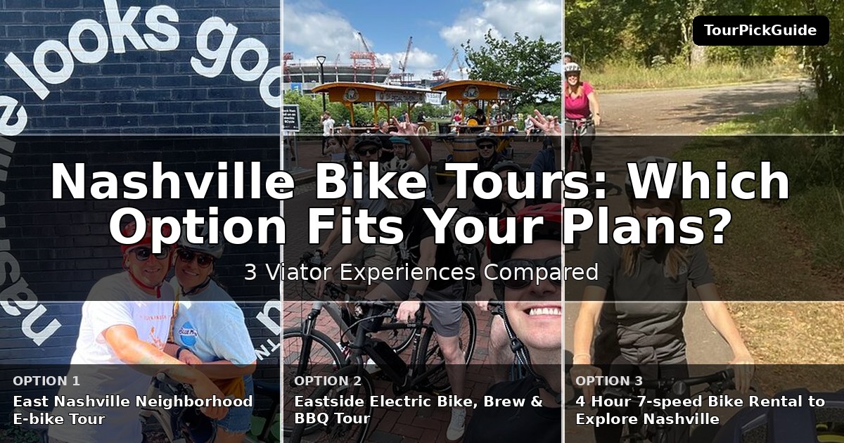Nashville bike tours – three Viator experiences compared