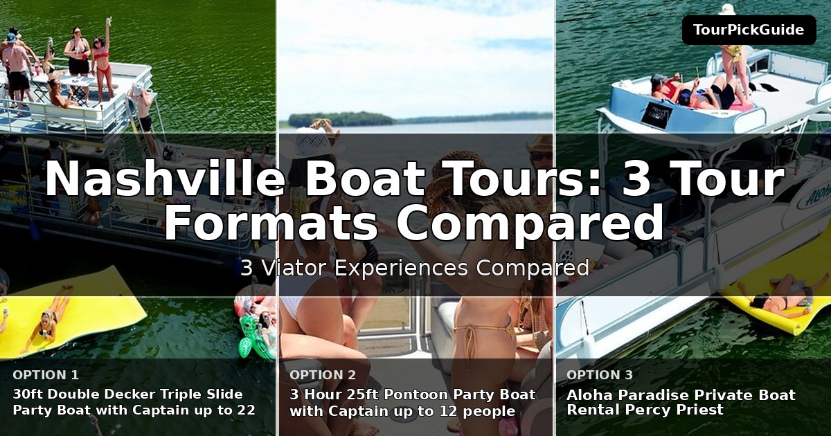 Nashville boat tours – three Viator experiences compared