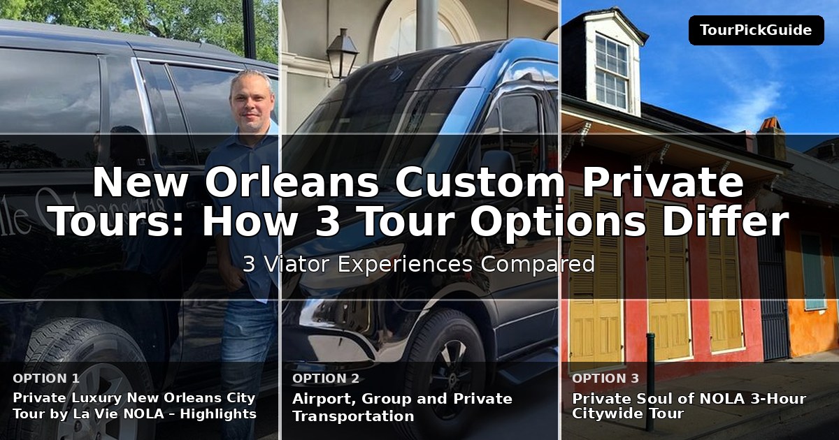 New Orleans custom private tours – three Viator experiences compared