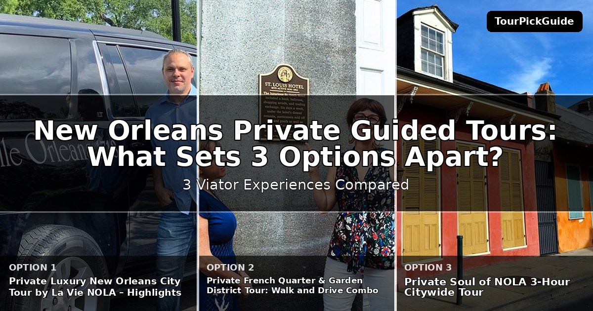 New Orleans private guided tours – three Viator experiences compared