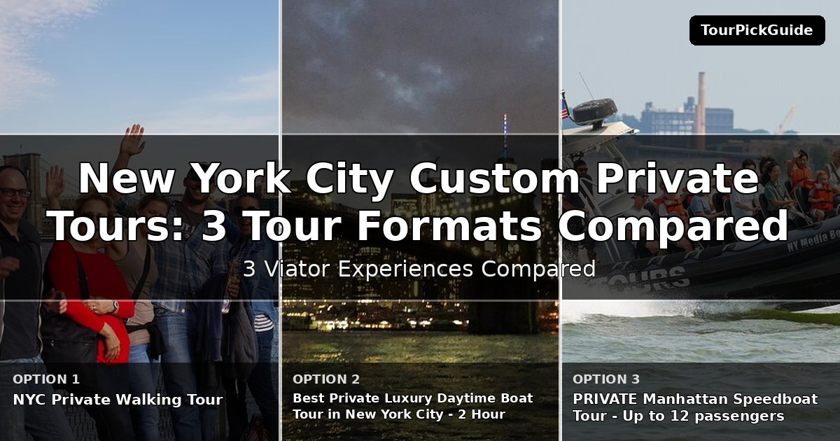 New York City custom private tours – three Viator experiences compared