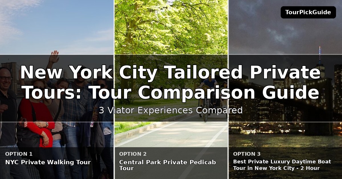 New York City tailored private tours – three Viator experiences compared