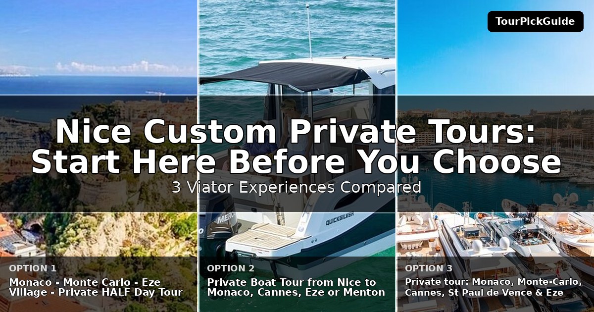 Nice custom private tours – three Viator experiences compared